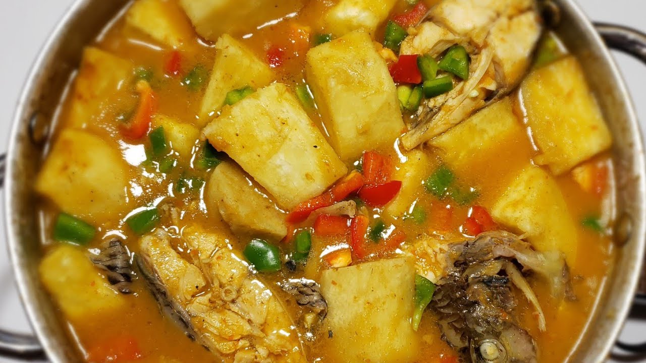Catfish pepper soup and yam 